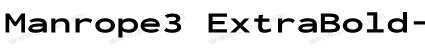 Manrope3 ExtraBold字体转换